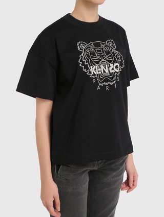 Чёрная футболка KENZO: фото 2 - Invogue