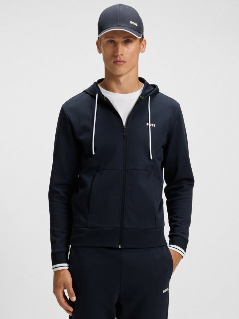 Темно-синій світшот BOSS з бавовни: фото 2 - Invogue