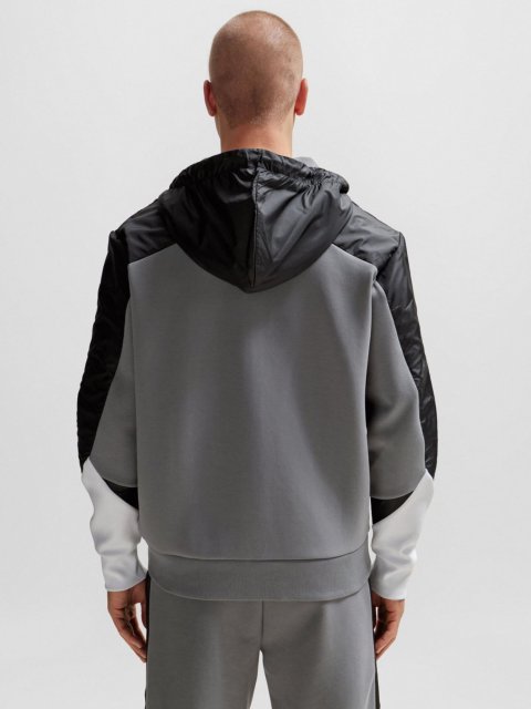 Серое худи BOSS на молнии: фото 2 - Invogue