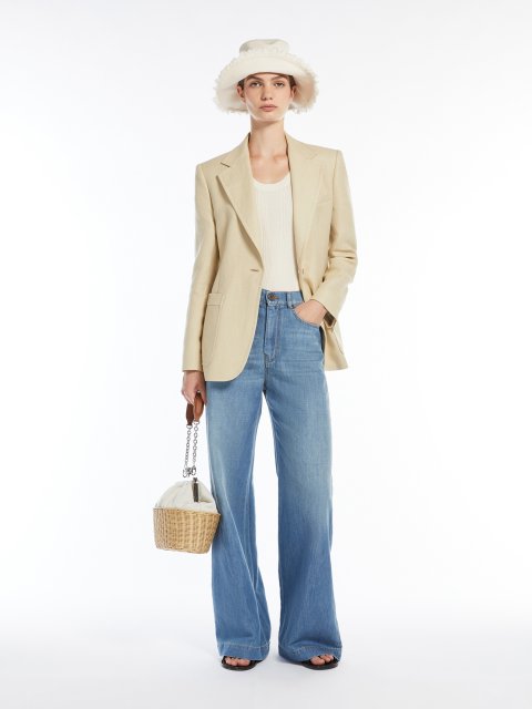 Пісочний жакет Weekend Max Mara з бавовни та льону: фото 1 - Invogue