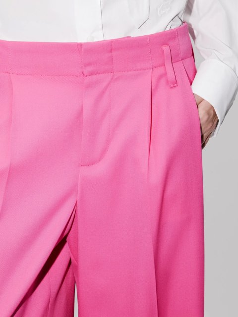Розовые брюки Kenzo из натуральной шерсти: фото 5 - Invogue