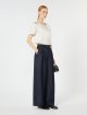 Кремова футболка MAX MARA з віскозного атласу: фото 1 - Invogue