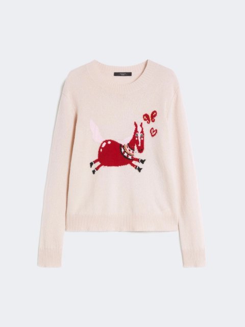 Бежевий светр WEEKEND MAX MARA з чистого кашеміру: фото - Invogue