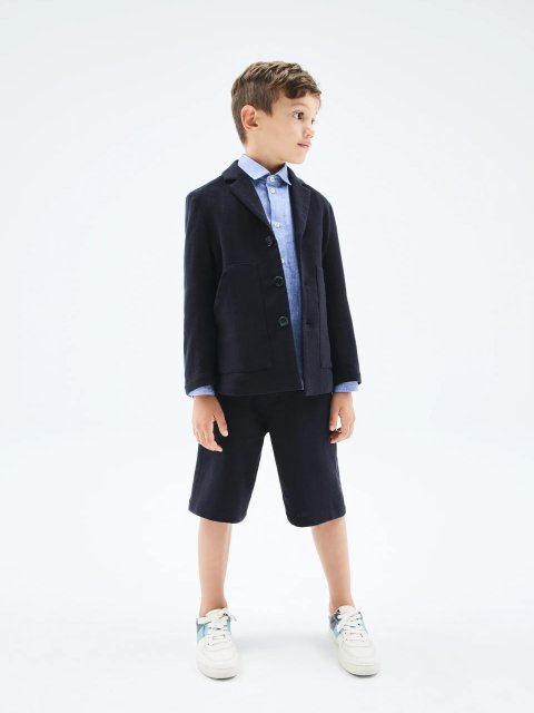 Синя сорочка EMPORIO ARMANI KIDS : фото 3 - Invogue
