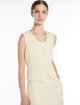 Молочний жилет Weekend Max Mara з віскози та льону: фото 4 - Invogue