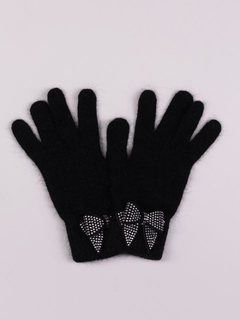 Чорні рукавички MONNALISA : фото 2 - Invogue