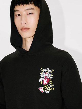 Черное худи Kenzo из хлопка: фото 4 - Invogue
