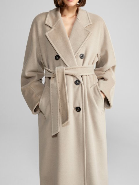 Серое пальто MAX MARA из смеси шерсти и кашемира: фото 4 - Invogue