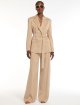 Бежеві брюки MAX MARA вільного крою: фото 3 - Invogue
