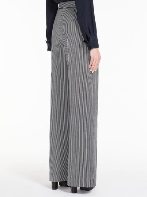 Синие брюки MAX MARA: фото 2 - Invogue