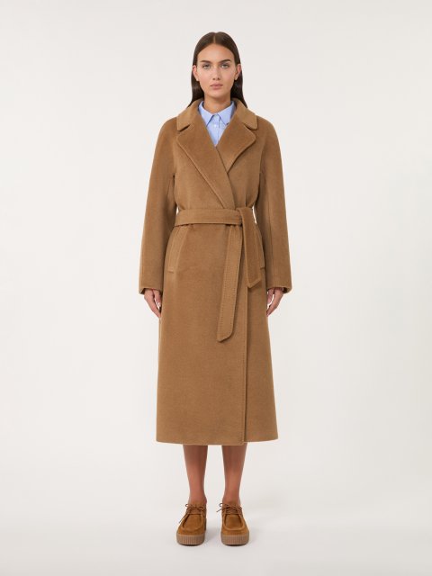 Темно-бежеве пальто WEEKEND MAX MARA з вовни та альпаки: фото 2 - Invogue