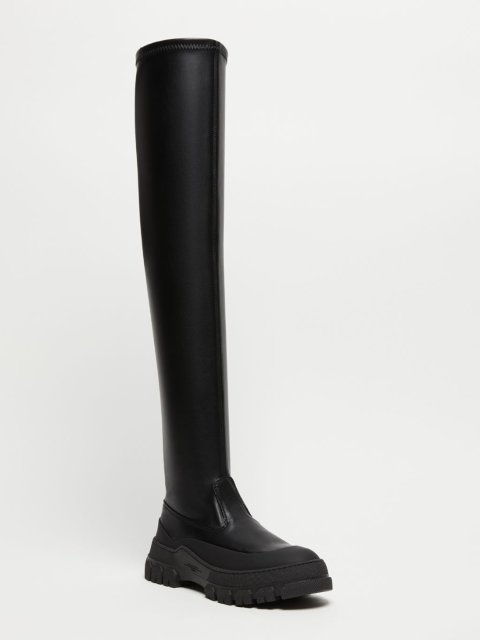 Чорні чоботи WEEKEND MAX MARA високі: фото 2 - Invogue