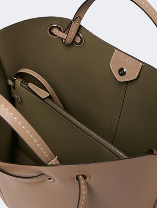 Коричнева сумка-шопер Max Mara зі шкіри: фото 5 - Invogue