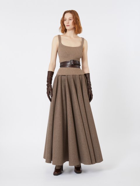 Коричнева майка MAX MARA з вовни та кашеміру: фото 1 - Invogue