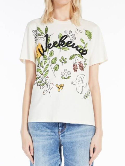 Кремовая футболка WEEKEND MAX MARA: фото 1 - Invogue