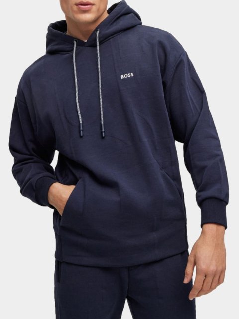 Темно-синее худи BOSS: фото 1 - Invogue
