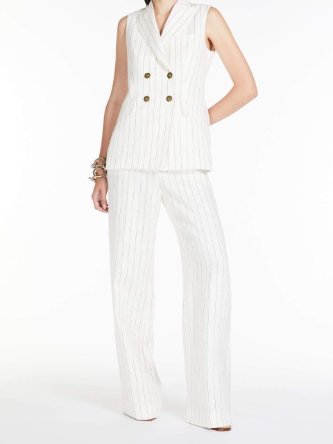 Білі брюки MAX MARA : фото 3 - Invogue