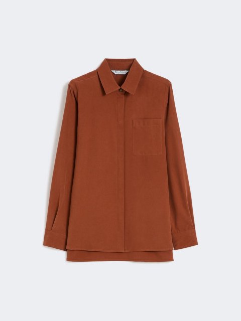 Теракотова сорочка MAX MARA з чистого шовку: фото - Invogue