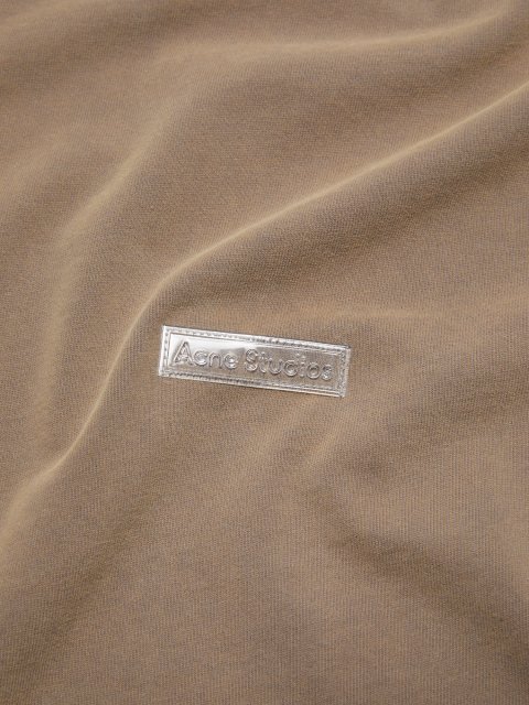 Темно-бежевая футболка Acne Studios оверсайз: фото 3 - Invogue