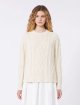 Кремовий светр WEEKEND MAX MARA з суміші бавовни: фото 2 - Invogue
