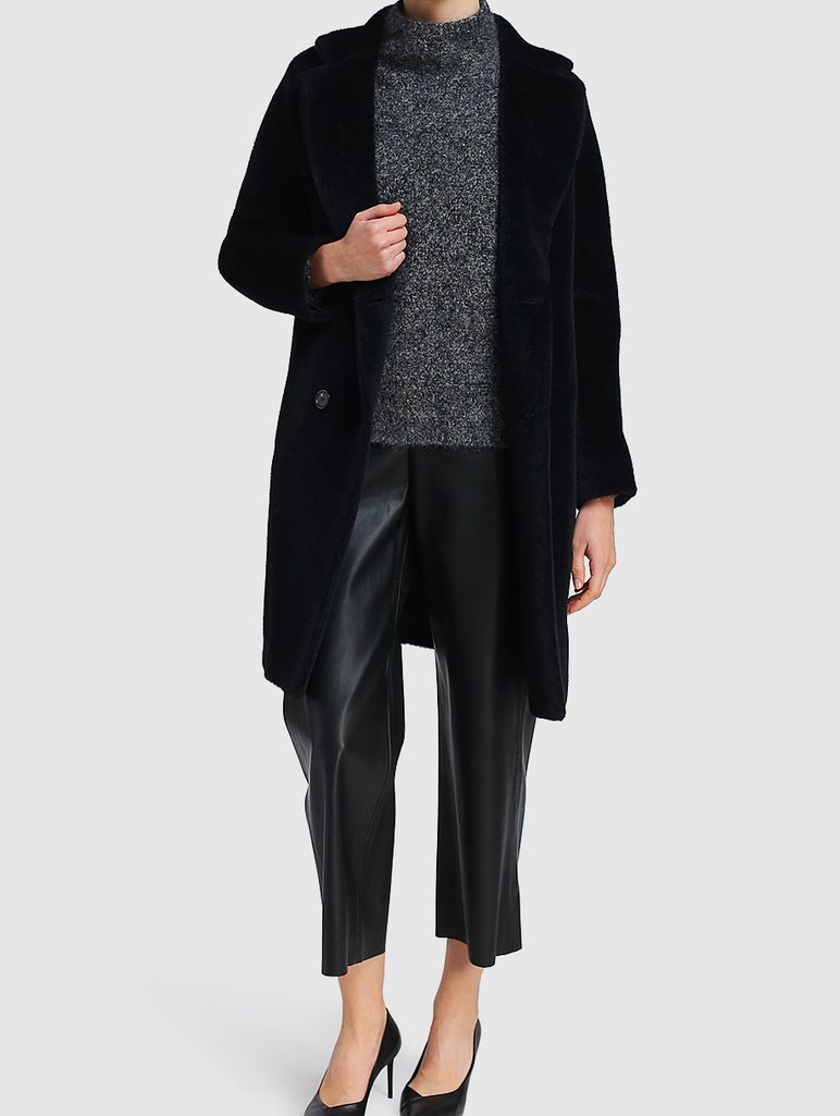 Черное пальто MAX MARA: фото 1 - Invogue