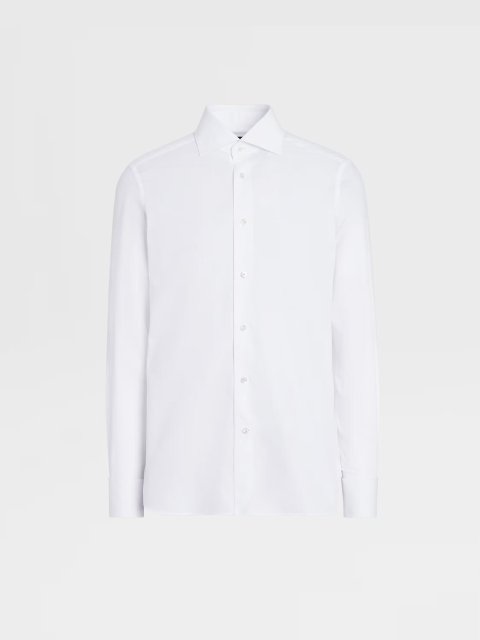 Біла сорочка ZEGNA з бавовни: фото - Invogue