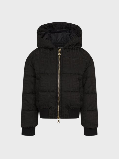 Чорна куртка BALMAIN KIDS з бавовни: фото - Invogue