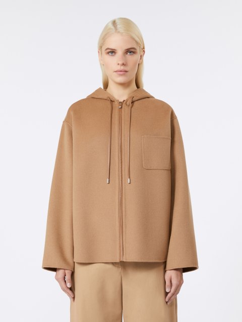 Темно-бежеве пальто MAX MARA з вовни, кашеміру та шовку: фото 2 - Invogue