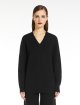 Чорний джемпер Max Mara з V-подібним вирізом: фото 1 - Invogue