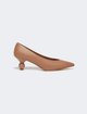 Пудровые туфли Weekend Max Mara из кожи: фото - Invogue