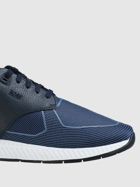 Синие кроссовки BOSS: фото 4 - Invogue