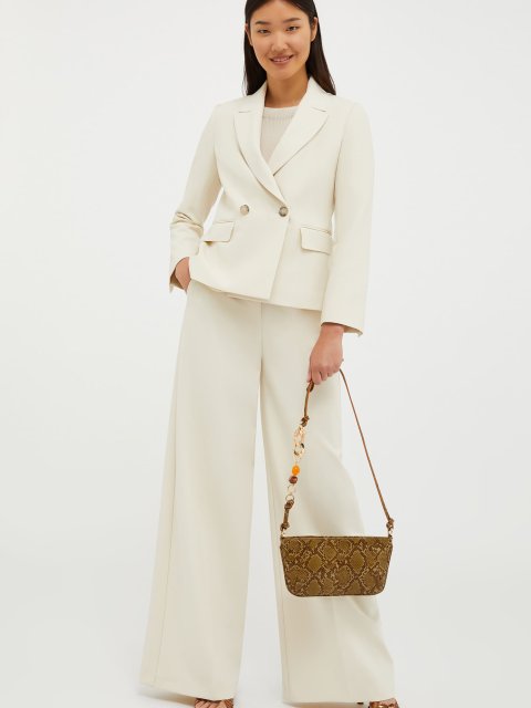 Молочные брюки палаццо MAX&CO : фото 4 - Invogue