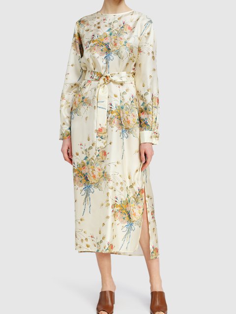 Молочное платье MAX MARA: фото 1 - Invogue