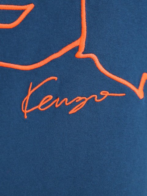 Синяя футболка KENZO: фото 4 - Invogue