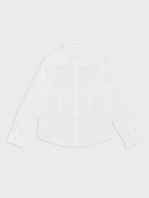 Біла сорочка EMPORIO ARMANI KIDS з бавовни: фото 2 - Invogue
