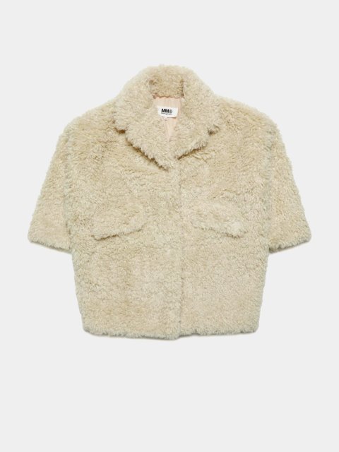 Бежеве пальто MM6 MAISON MARGIELA KIDS: фото - Invogue