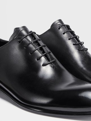 Чёрные оксфорды ZEGNA из кожи: фото 3 - Invogue
