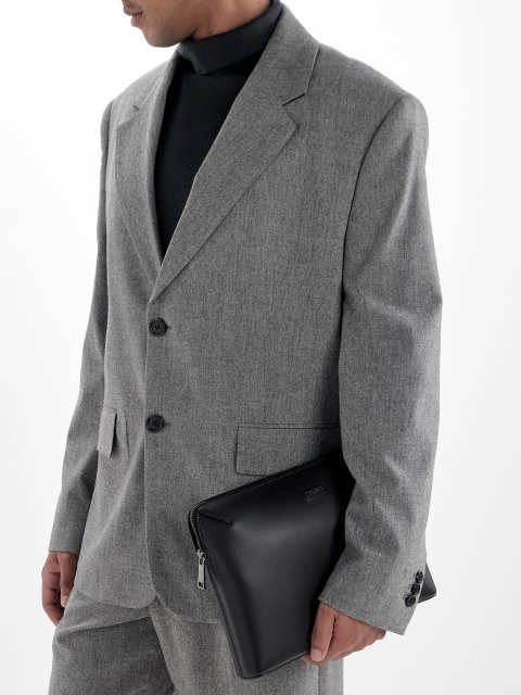 Чорна сумка ZEGNA з гладкої шкіри: фото 1 - Invogue