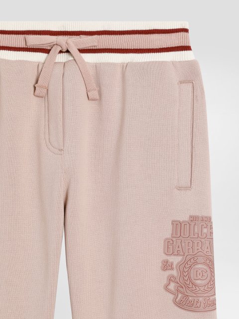 Розовые брюки DOLCE&GABBANA KIDS из хлопка: фото 4 - Invogue