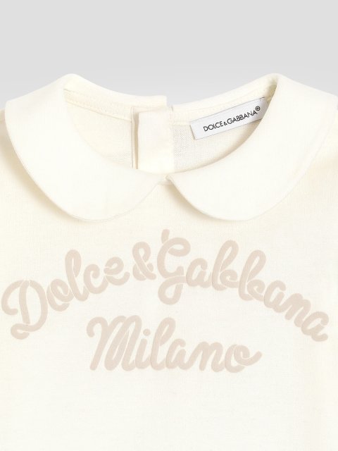 Разноцветный комбинезон, шапочка, слюнявчик DOLCE&GABBANA KIDS из хлопка: фото 3 - Invogue