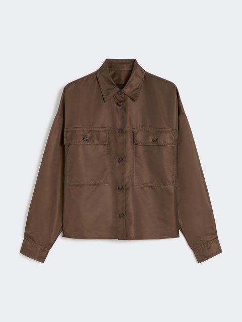 Шоколадна сорочка WEEKEND MAX MARA укорочена: фото - Invogue