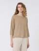 Коричневий укорочений светр Weekend Max Mara з льону: фото 2 - Invogue