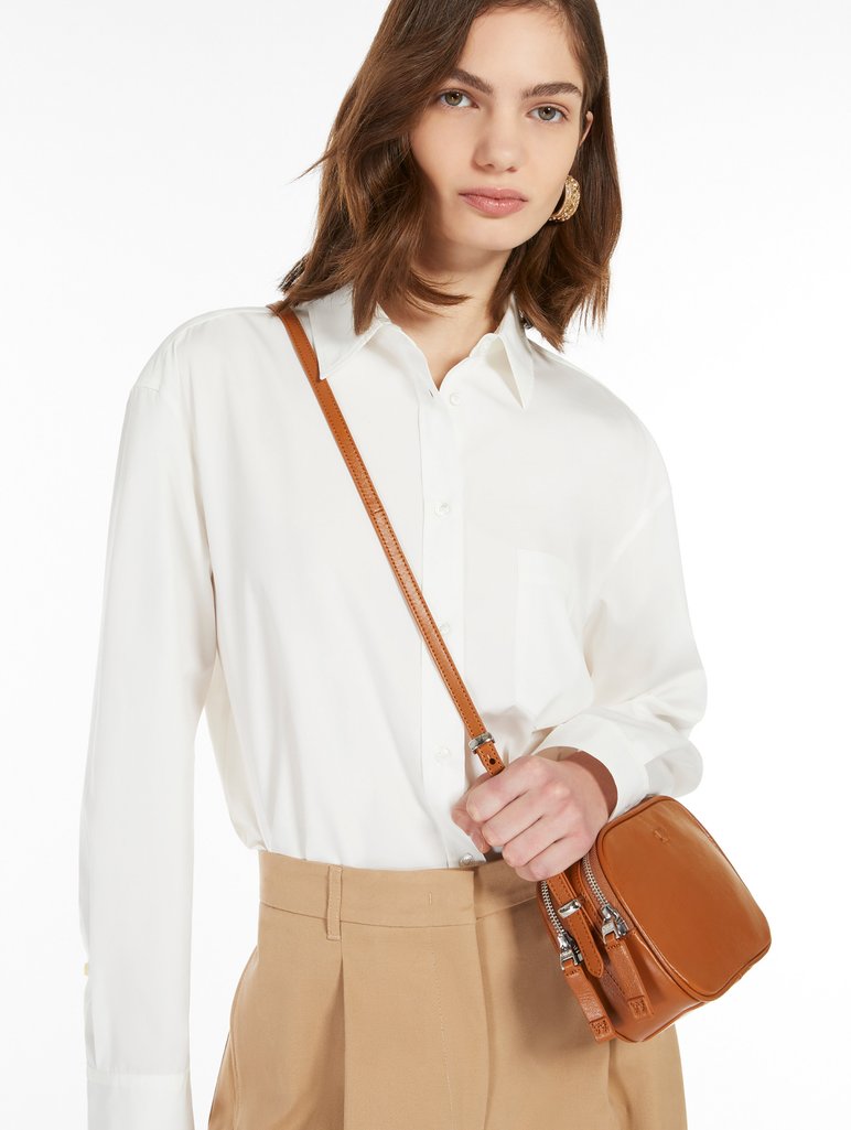 Біла сорочка WEEKEND MAX MARA з бавовняного попліну: фото 3 - Invogue