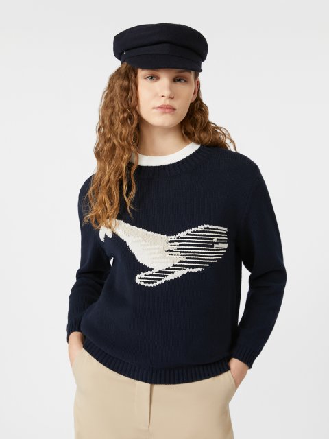 Темно-синій светр WEEKEND MAX MARA прямого крою: фото 4 - Invogue