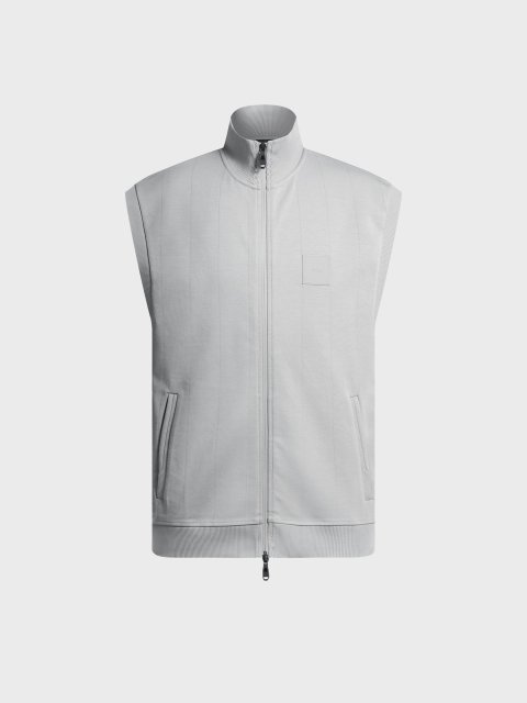 Светло-серый жилет BOSS из смеси хлопка: фото - Invogue