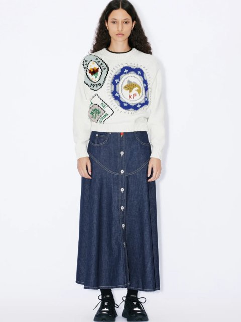 Білий джемпер KENZO вільного крою: фото 4 - Invogue