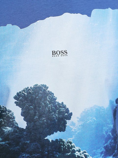 Синяя футболка BOSS: фото 5 - Invogue