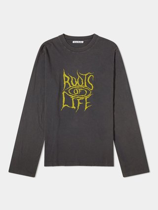 Сіра футболка Acne Studios з принтом: фото - Invogue