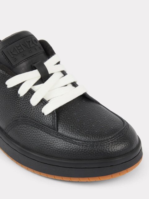 Черные сникерсы KENZO кожаные: фото 3 - Invogue