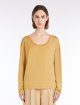 Золота блуза Max Mara з шовкового трикотажу: фото 2 - Invogue